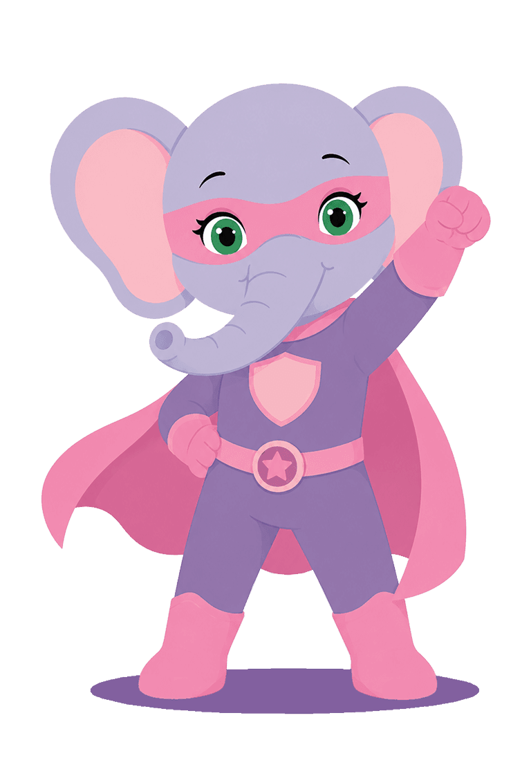 Dayeh dressed as a superhero